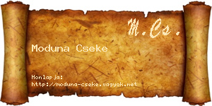 Moduna Cseke névjegykártya